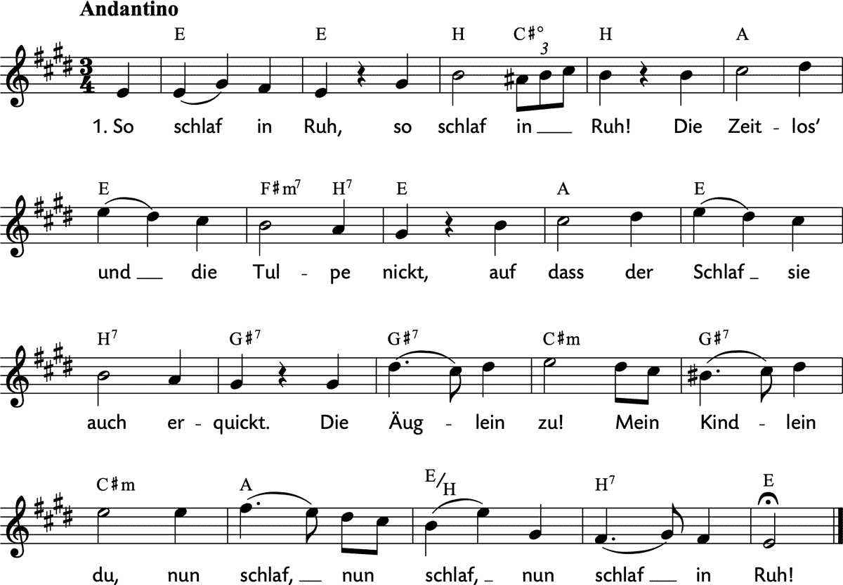 Noten 'So schlaf in Ruh'