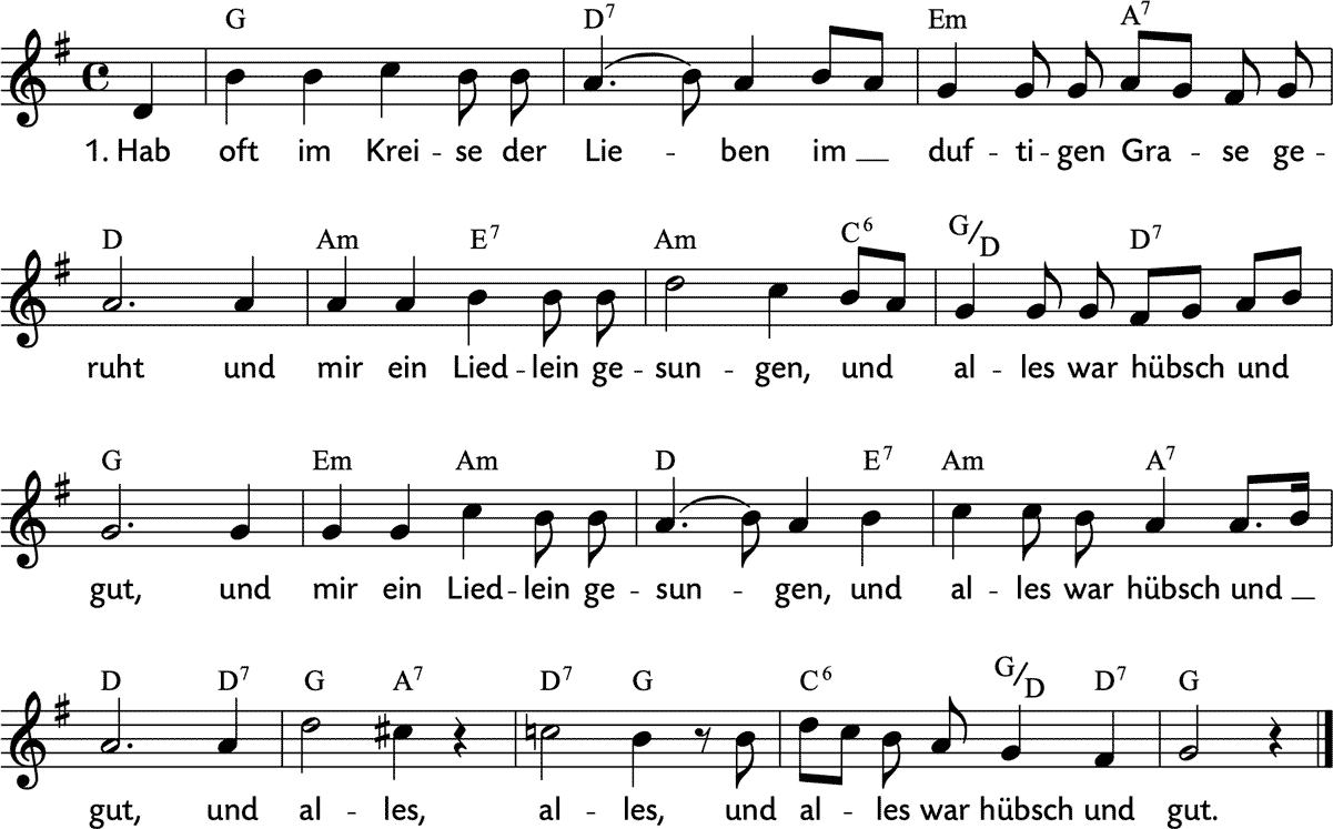 Noten 'Hab oft im Kreise der Lieben'