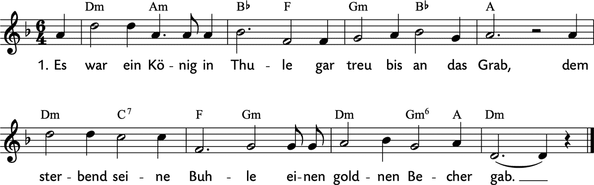 Noten 'Es war ein König in Thule'