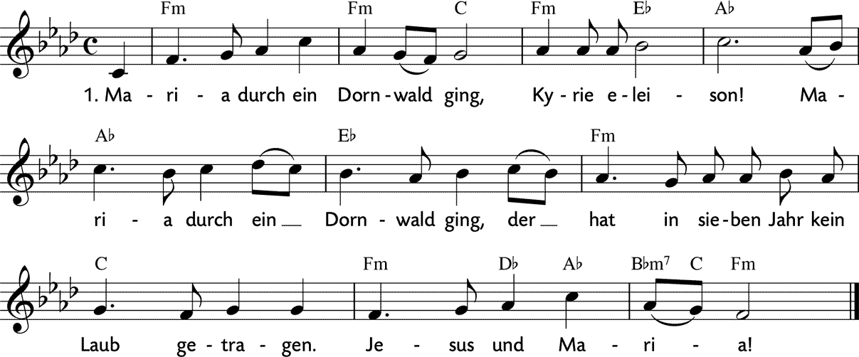 Noten 'Maria durch ein Dornwald ging'