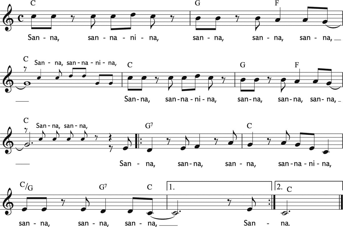 Noten 'Sanna, sannanina'