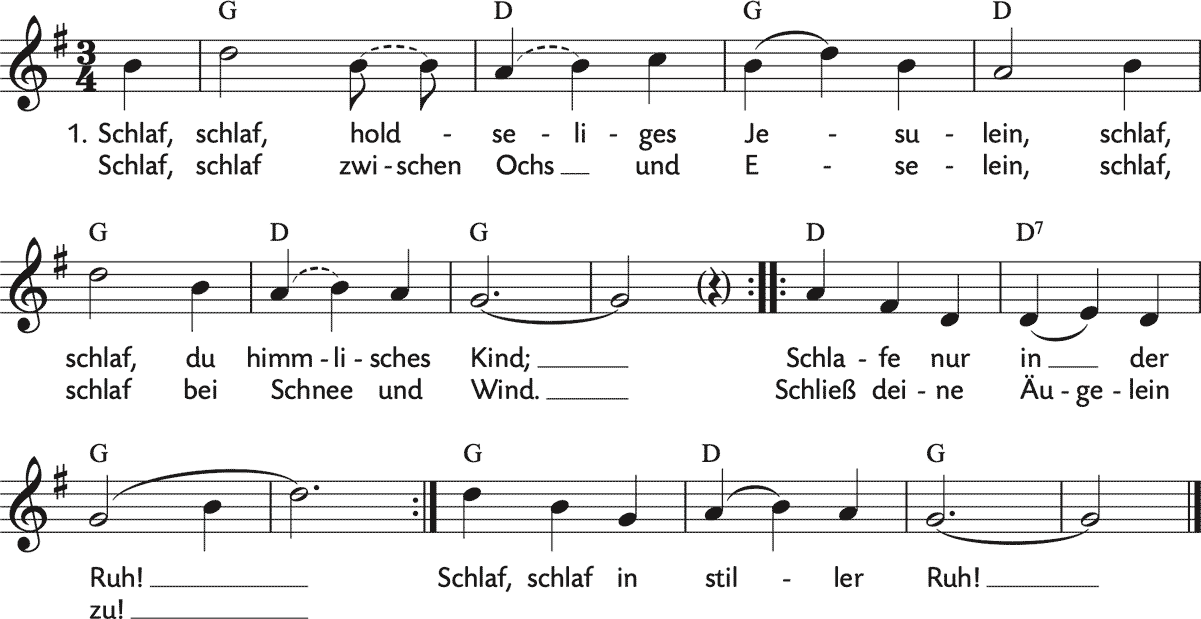 Noten 'Schlaf, schlaf, holdseliges Jesulein'