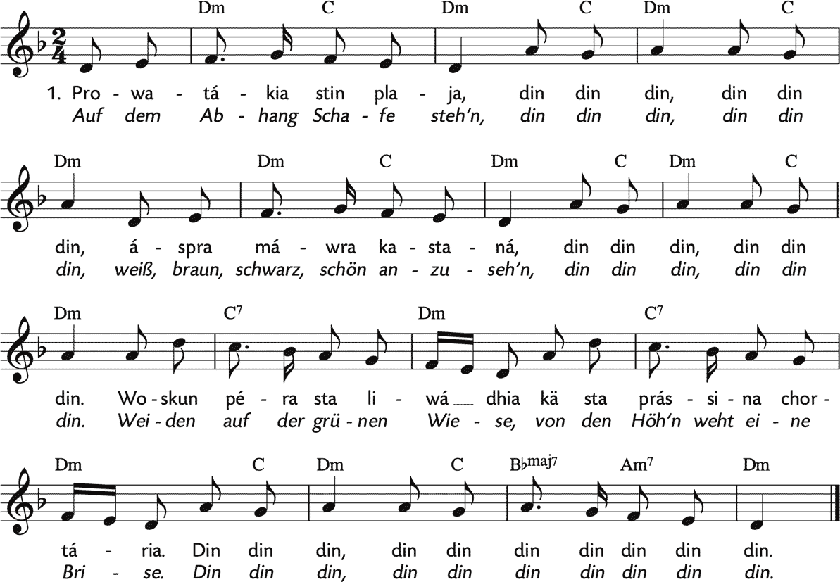 Noten 'Ta prowatákia / Die Schafe'