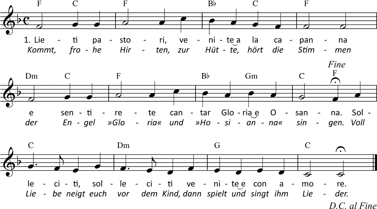 Noten 'Lieti pastori'