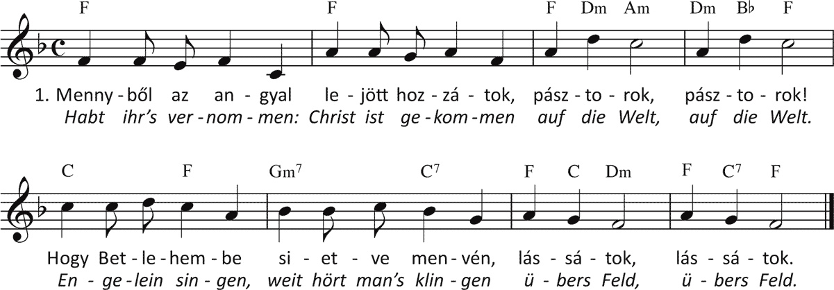 Noten 'Mennyböl az angyal'