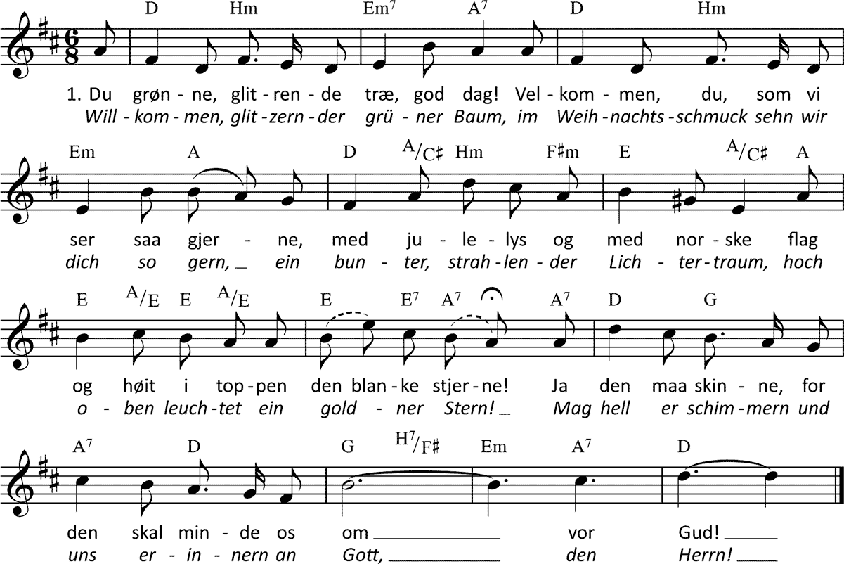 Noten 'Sang til Juletraet'